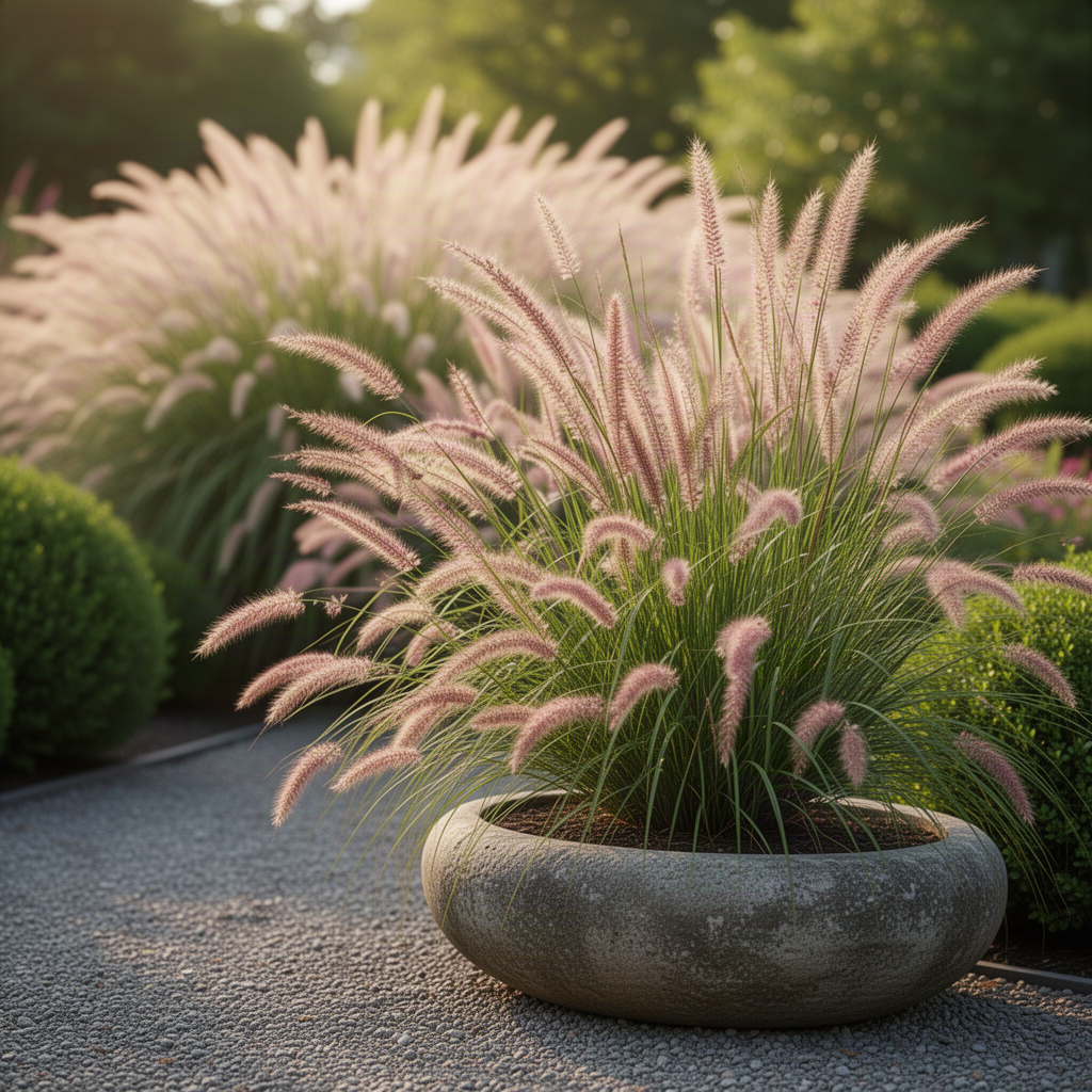 2 Live Fountain Grass Plants, 5-9 Inches Tall With Deep Burgundy Foliage