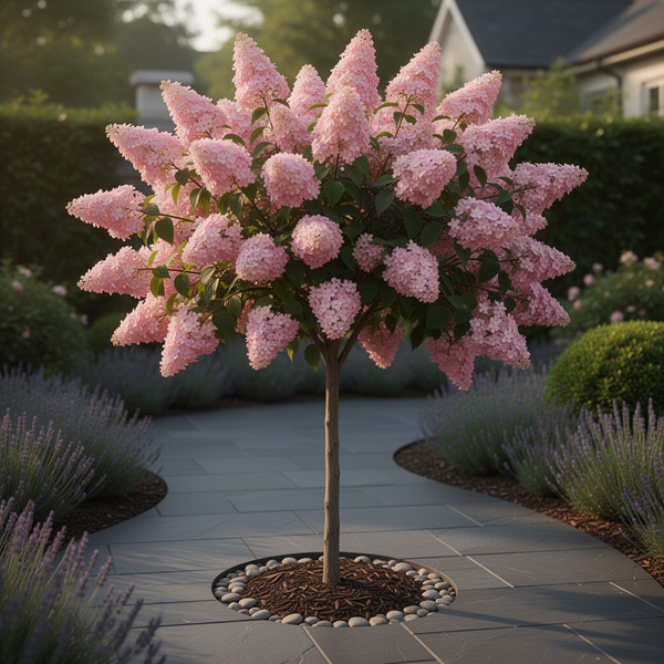 Live Hydrangea Flower Shrub Plant, Pink To White Blooms, 5-9 Inches Tall