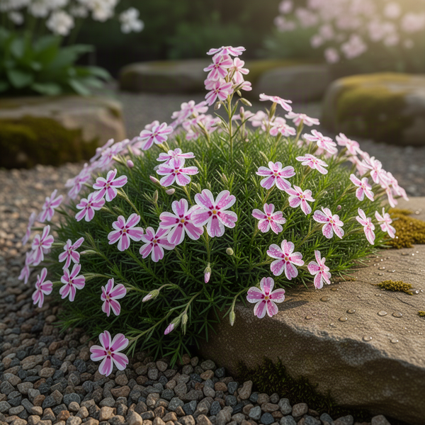 2 Live Pink Creeping Phlox Plants, Flower Ground Cover, 4-8 Inches Tall
