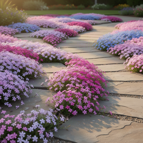 2 Live Creeping Phlox Plants, Mixed Perennial Flowers, 4-8 Inches Tall