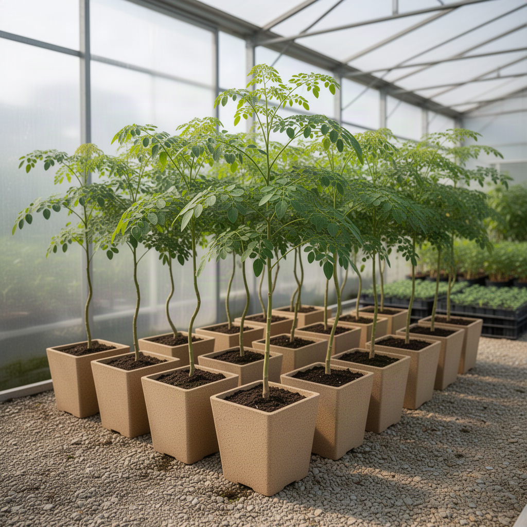 Live Moringa Oleifera Tree In 4 Inch Pot, Well Rooted Perennial Herb Plant