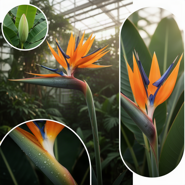2 Live Strelitzia Reginae Plants, Mixed Bird Of Paradise, 4-8 Inches Tall