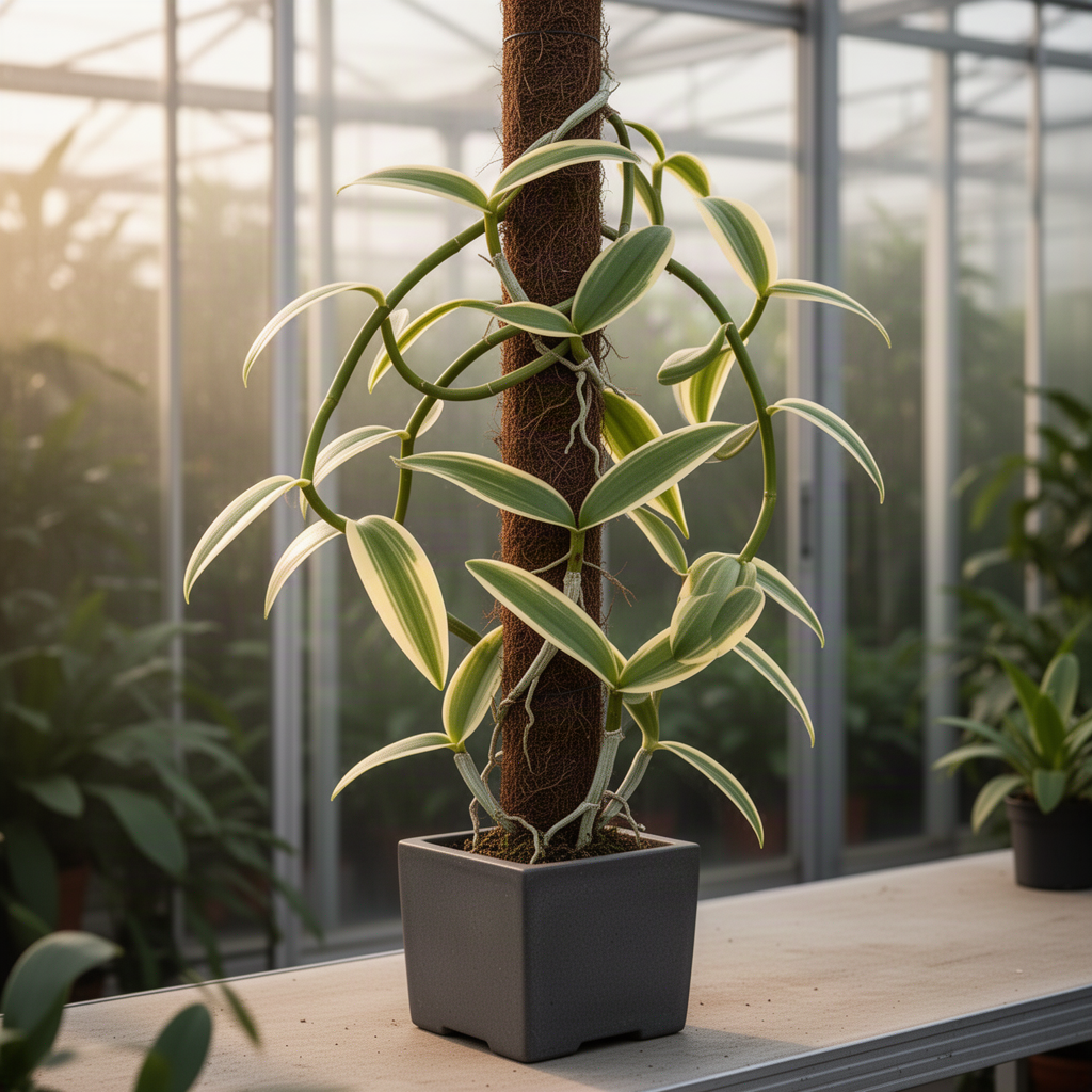 Live Vanilla Bean Orchid, 3 To 7 In Tall, Indoor Outdoor Growing, No Pot