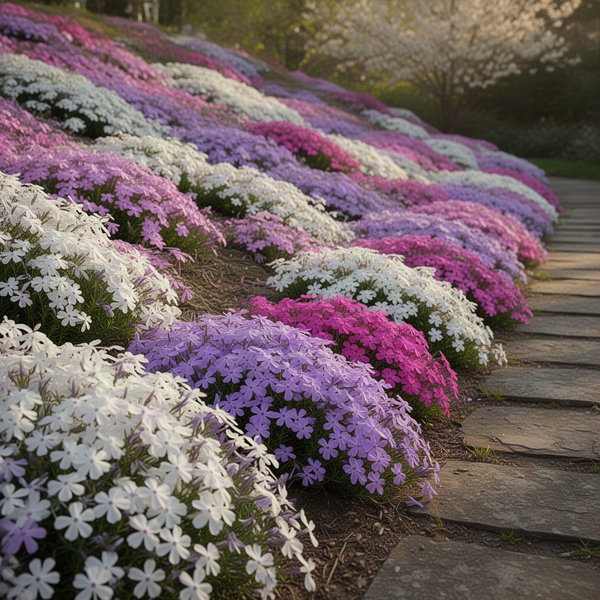 2 Live Mixed Creeping Phlox Starter Plants, 2-5 Inch Flowering Ground Cover