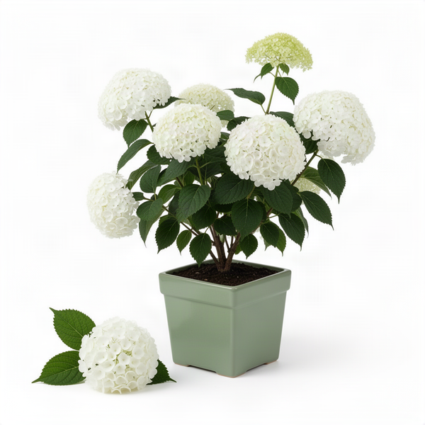 Live Old Snowball Viburnum Shrub, White Blooms, 6-10 Inches, 4 Inch Pot