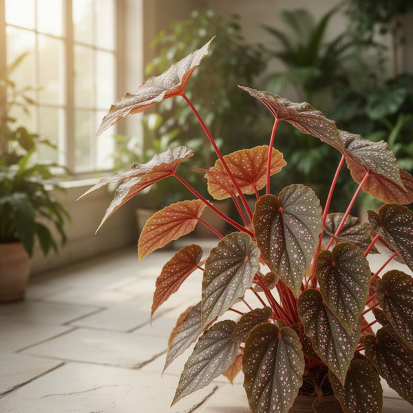 2 Begonia Maculata Pink Spot Live Plants, Angel Wing, 5 To 9 Inch Tall