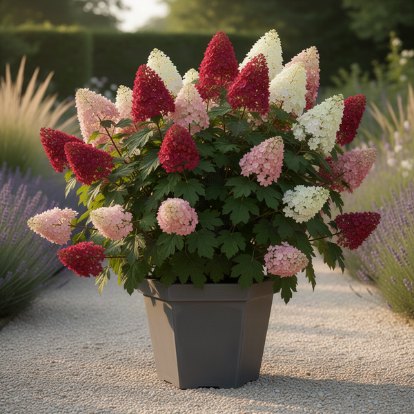 Oakleaf Hydrangea In Quart Pot, 6-12 Inch Live Plant, Pink To White Color