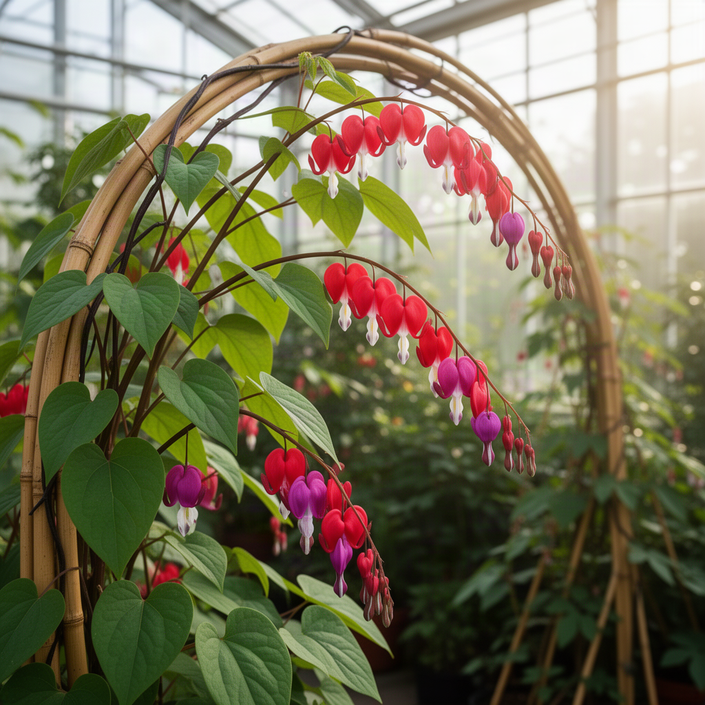 4 Clerodendrum Live Flower Vines, Red Purple Blooms, 5-10 Inches Tall.