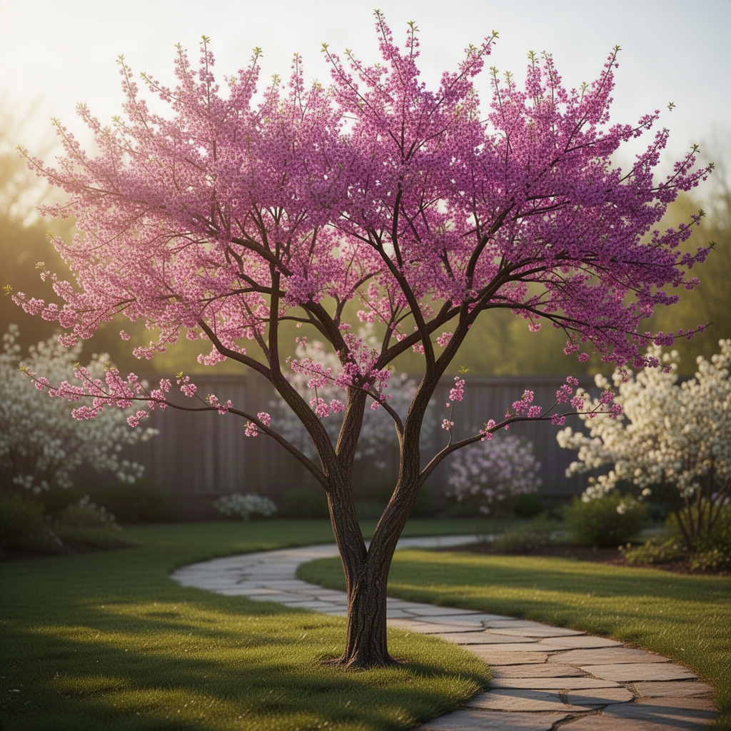 Live Eastern Redbud Tree, 6-12 Inches Tall In Quart Pot, Landscape Bloom