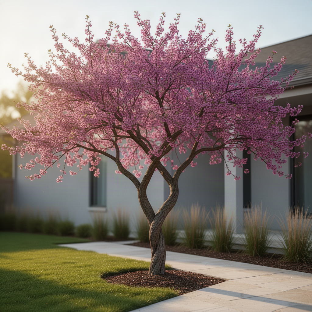 Quart Pot Eastern Redbud Tree, 6-12 Inch Tall Ornamental Live Sapling Plant