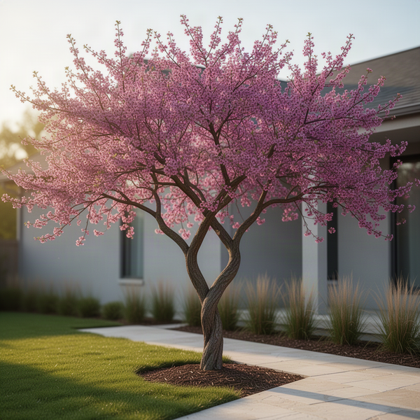 Quart Pot Eastern Redbud Tree, 6-12 Inch Tall Ornamental Live Sapling Plant