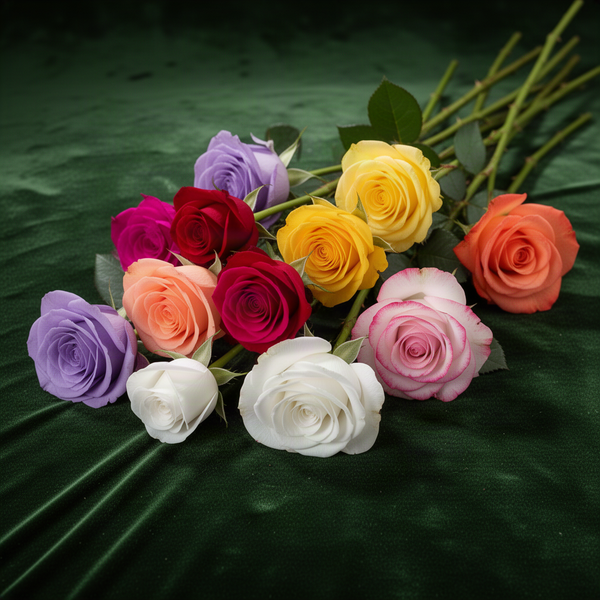 2 Mixed Rose Bush Live Plants, Well-Rooted Starter Plants, 5-9 Inches Tall